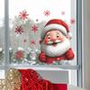 Cute Santa Claus Red Snowflake Glass Doors and Windows Home Decoration Window Stickers