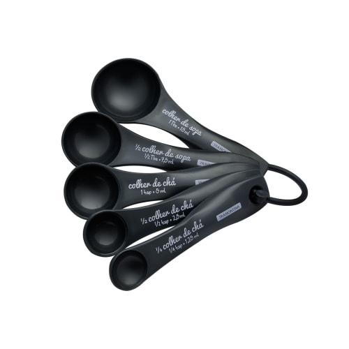 Tramontina Measuring Spoons, Bakery, Set of 5, Black, Removable, Condiment, 29899/061 TRAMONTINA