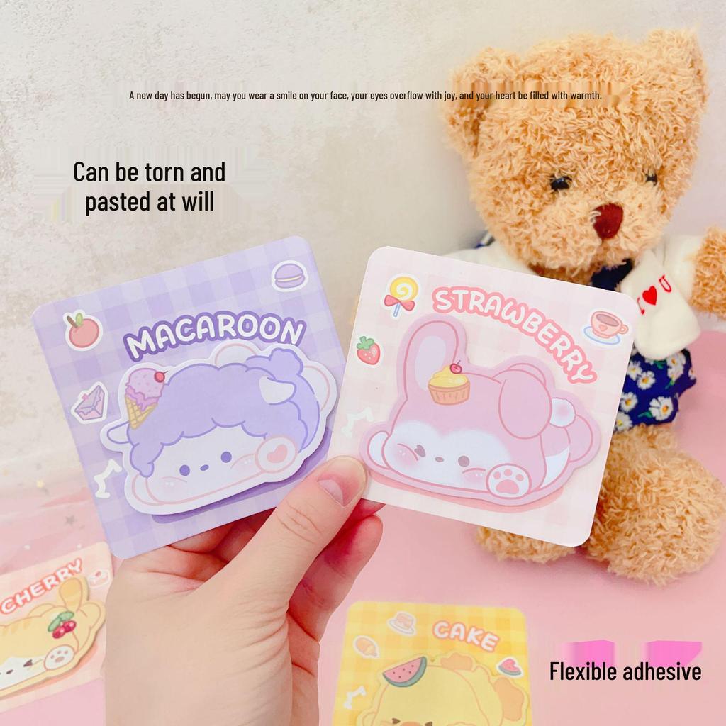 Charming Japanese-Style Sticker Set: Cartoon, Student, Portable, Irregular-Shaped Sticky Notes for Office & Home