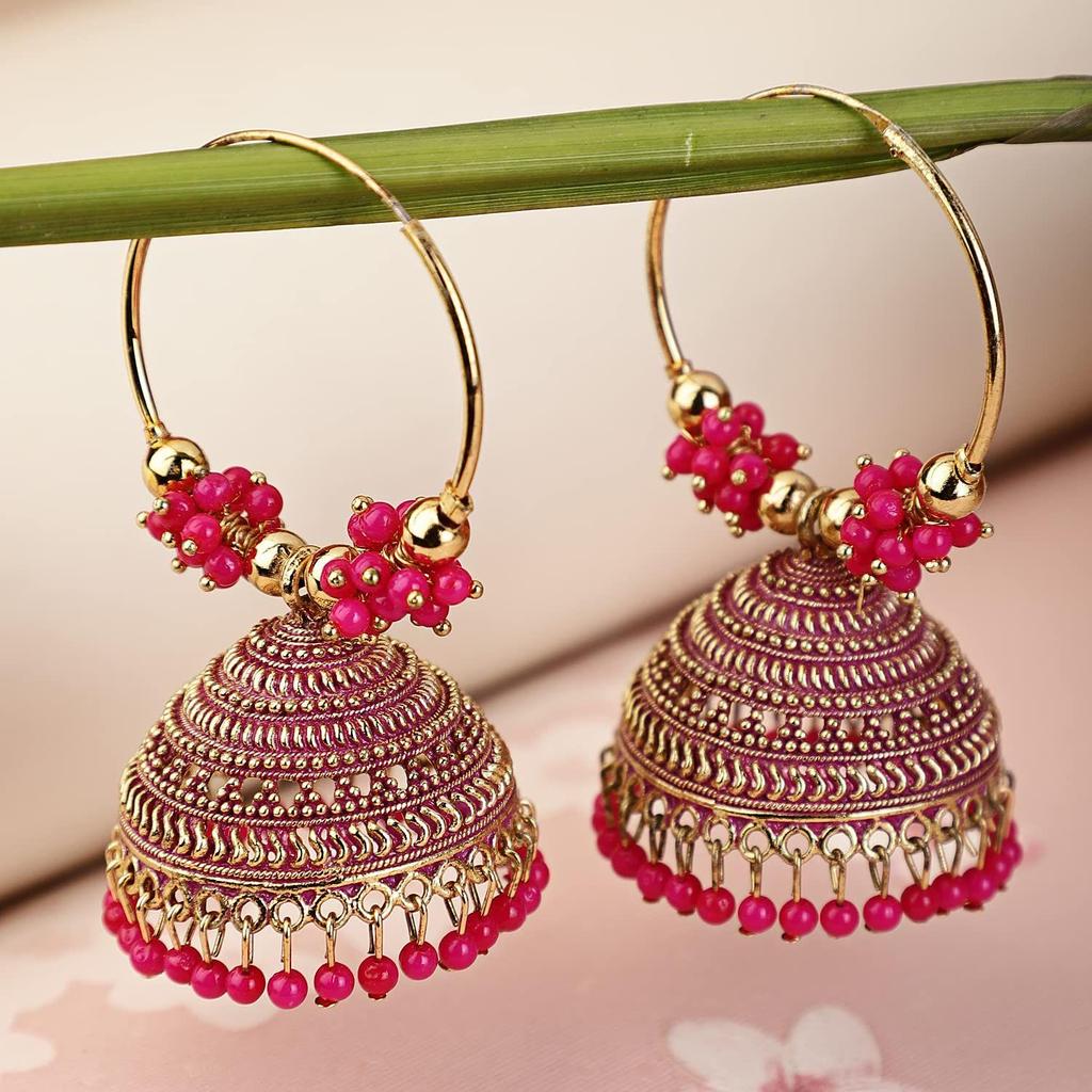 Latest Stylish Traditional Hoop Jhumki Earrings for Women & Girls