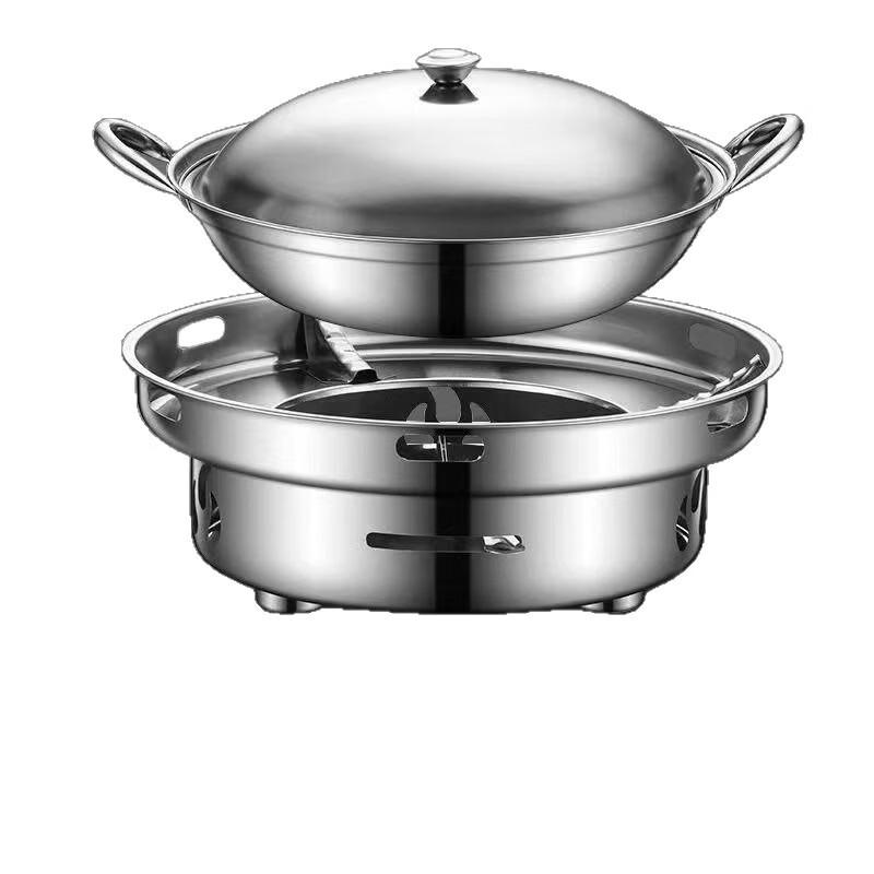 ZISIZ Stainless Steel Alcohol Burner Mini Hot Pot