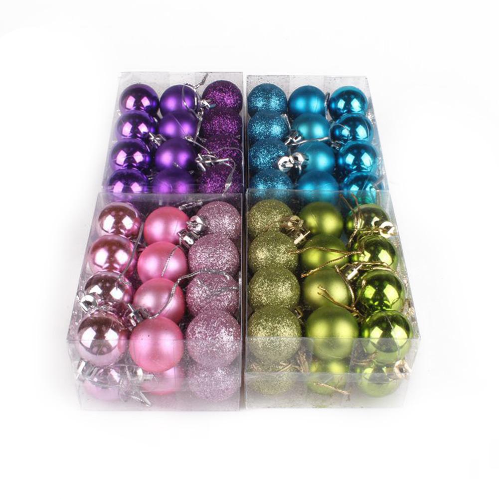 24X Store Julepynt Kuler Tre Julekuler Fest Bryllup Ornament 3cm