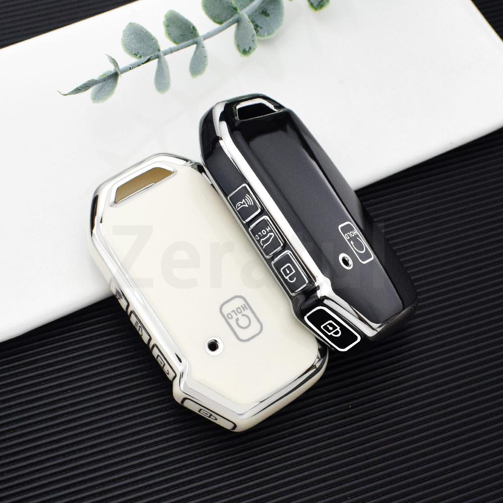 5 Buttons Tpu Car Key Shell Fob Holder Cover For Kia Ceed Cerato Forte Niro Seltos Sorento Soul Sportage Telluride K5 Keyless