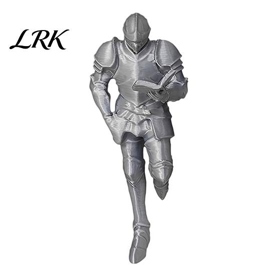 Stable Bookend for Shelves 3D Printed Medieval Knight Book Corner Ornament, Reading Figurine Retro Armor Statue Nook Decor, Creative Bookshelf, Lover