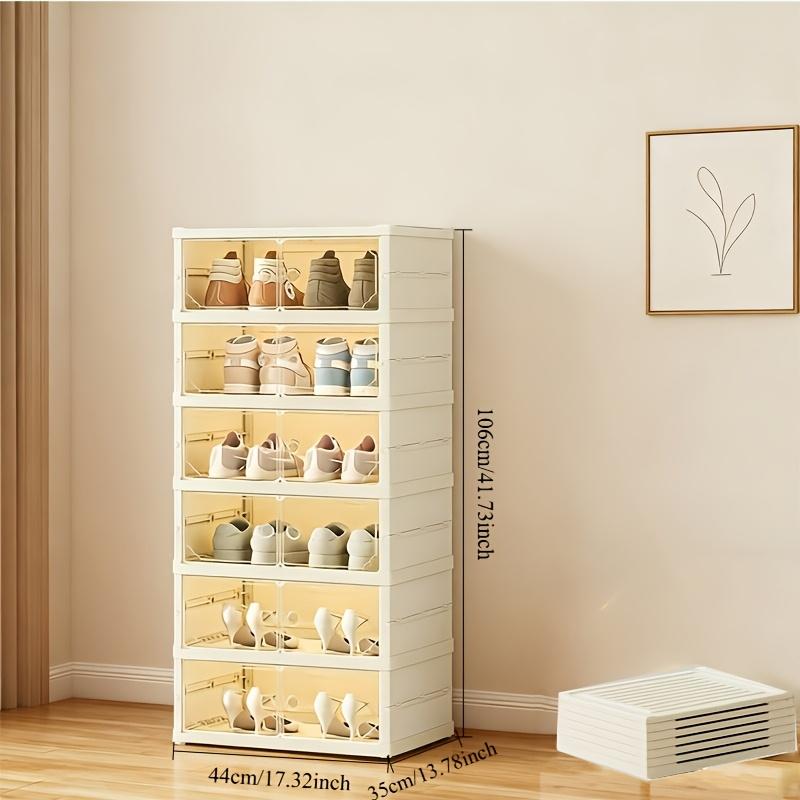 Uninstallable Foldable Shoe Storage Rack, Suitable for Multiple Scenes In Living Room and Bedroom, Plastic Integrally Molded Sho
