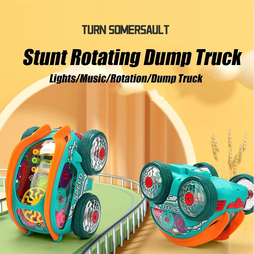 Model Car Electric Universal Stunt Truck Toy 360 Degree Rotating Colorful Light Music Vehicle Kids Birthday Xmas Toys Gifts