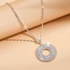 3 Pieces of Wedding Women's Fashionable Circle Jewelry Set, Tassel Rhinestone Earrings Necklace, Luxurious Party Fashion Accesso