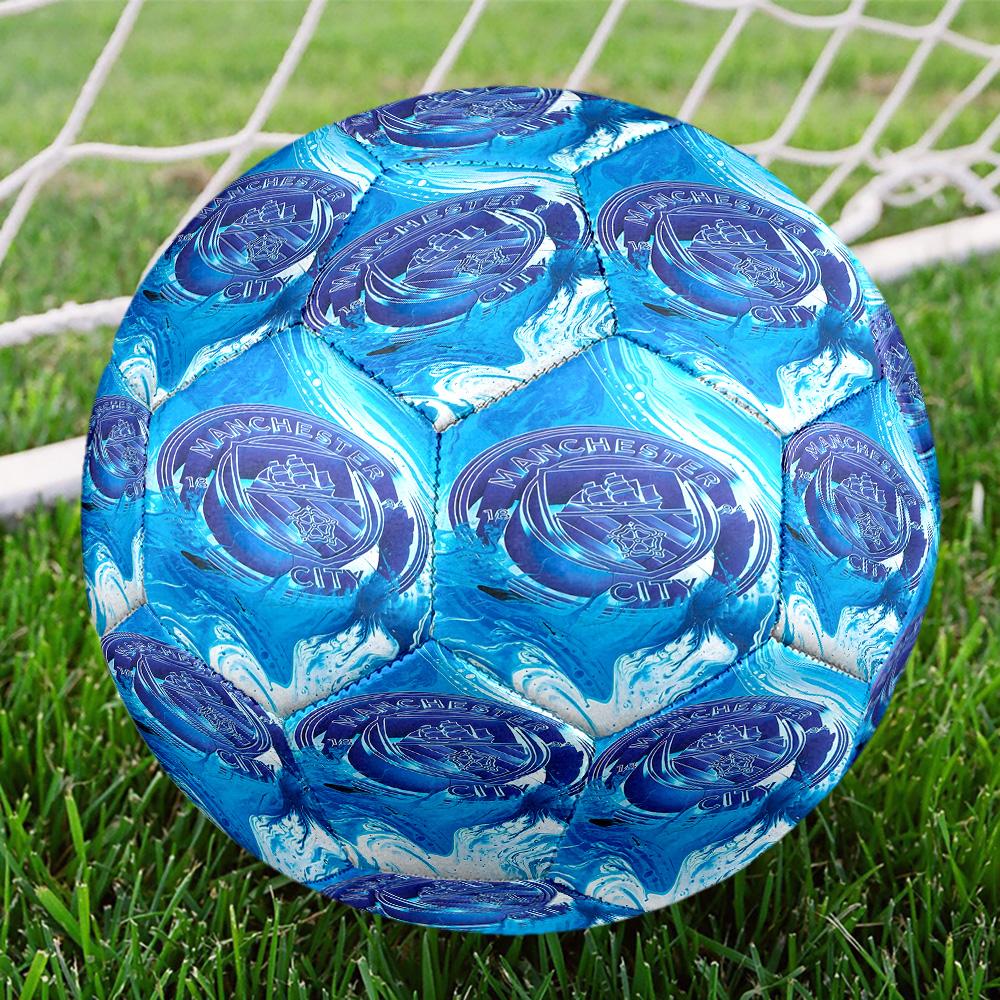 Fußballmannschaft City FC Aufdruck Größe 5 Fußball, Standard-Matchball für Sportspiele und Mannschaftstraining, Ideales Geschenk für Fußballfans