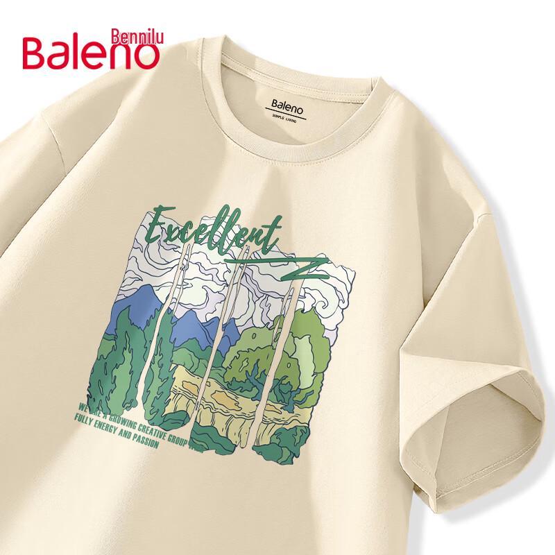 Baleno Men's Pure Cotton Oil Painting Print T-Shirt