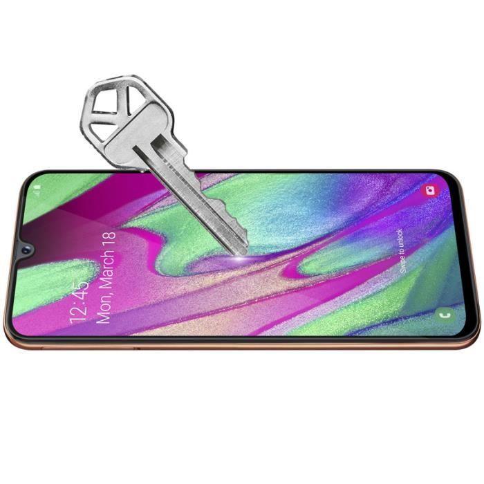 Film samsung a40 protection ecran verre trempé,9h dureté, ultra clair protecteur d'écran pour samsung a40