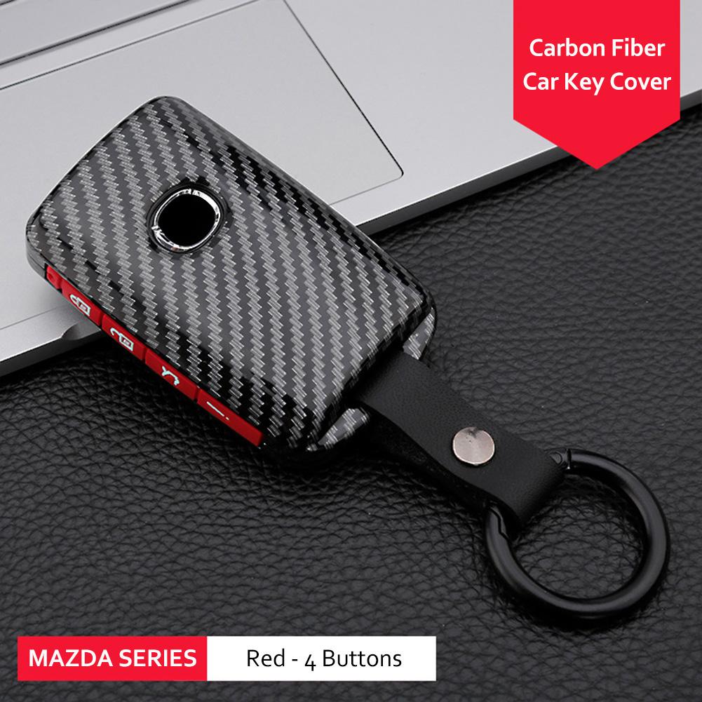 

Чехол для автомобильного ключа из углеродного волокна и силикона для Mazda 3 Alexa CX-30 CX30 CX5 CX 5 CX-5 CX8 CX9 CX4 2019 2020 Автомобильные аксессуары