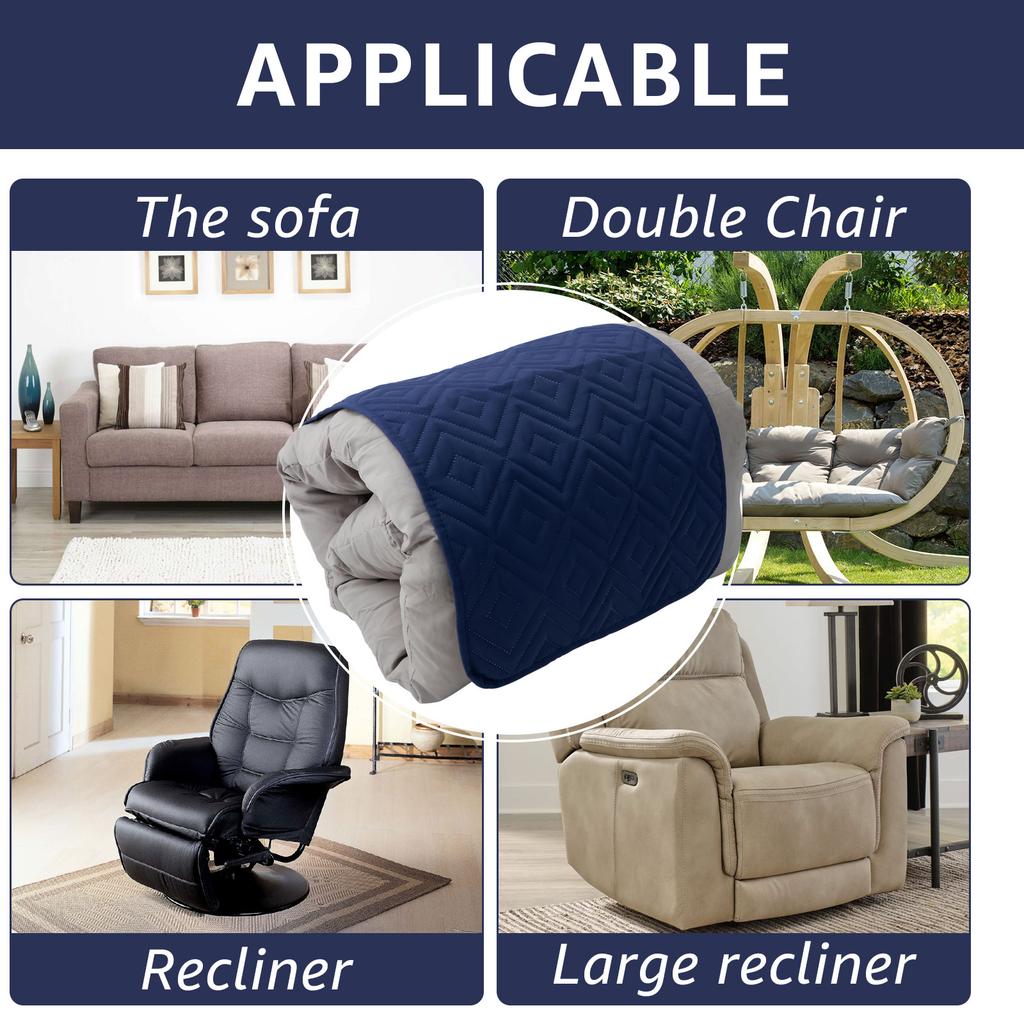 3 Stück Sofabezug Sessel Kopfstützenschutz Polyester Anti-Rutsch Sofa Sesselbezüge Verschleißfest Überwürfe Heimdekoration
