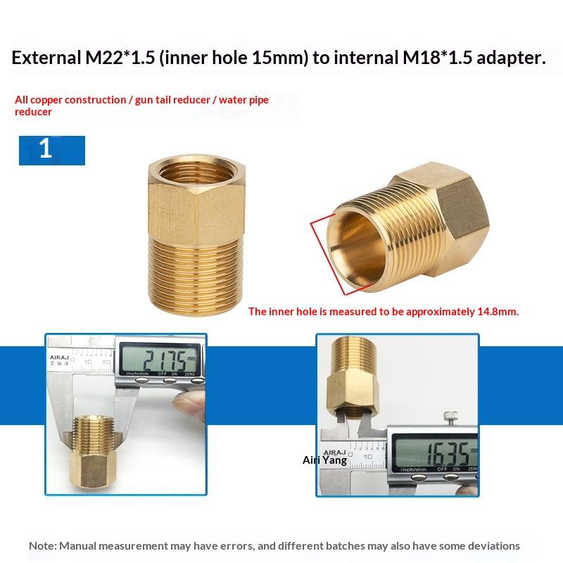 Neuer 1 Stück Adapter für männliche und weibliche Anschlüsse, F/M Schlauchtülle Schlauchverbinder, Langlebiges Messingrohrfitting 3/8" 1/4" M14 M18 M22 Gewinde