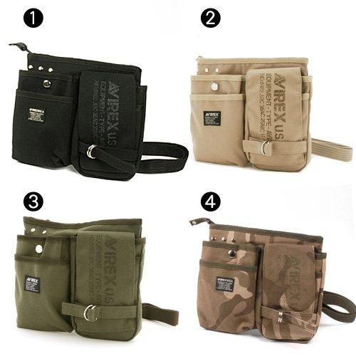AVIREX Men's Shoulder & Waist Bag, avx342 (Size 4. Sand/#27)
