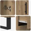 Highboard with Drawers 2 pcs Artisan Oak 69.5 x 34 x 180 cm