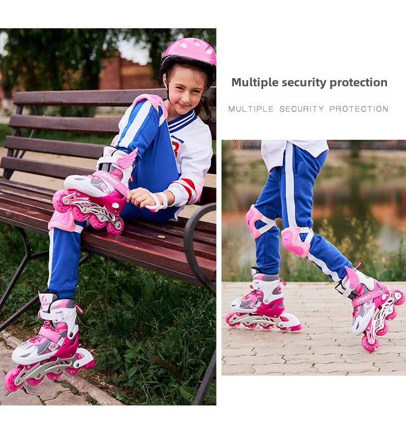 Children's Adjustable Flashing Roller Skates for Boys and Girls