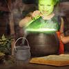 Halloween-Hexentopf mit Deckel, hitzebeständig, tragbar, Mini-Gusseisenkessel, Partydekoration