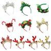 Festive Christmas Headwear Glowing Headband Light Up Hairband for Holiday Decor