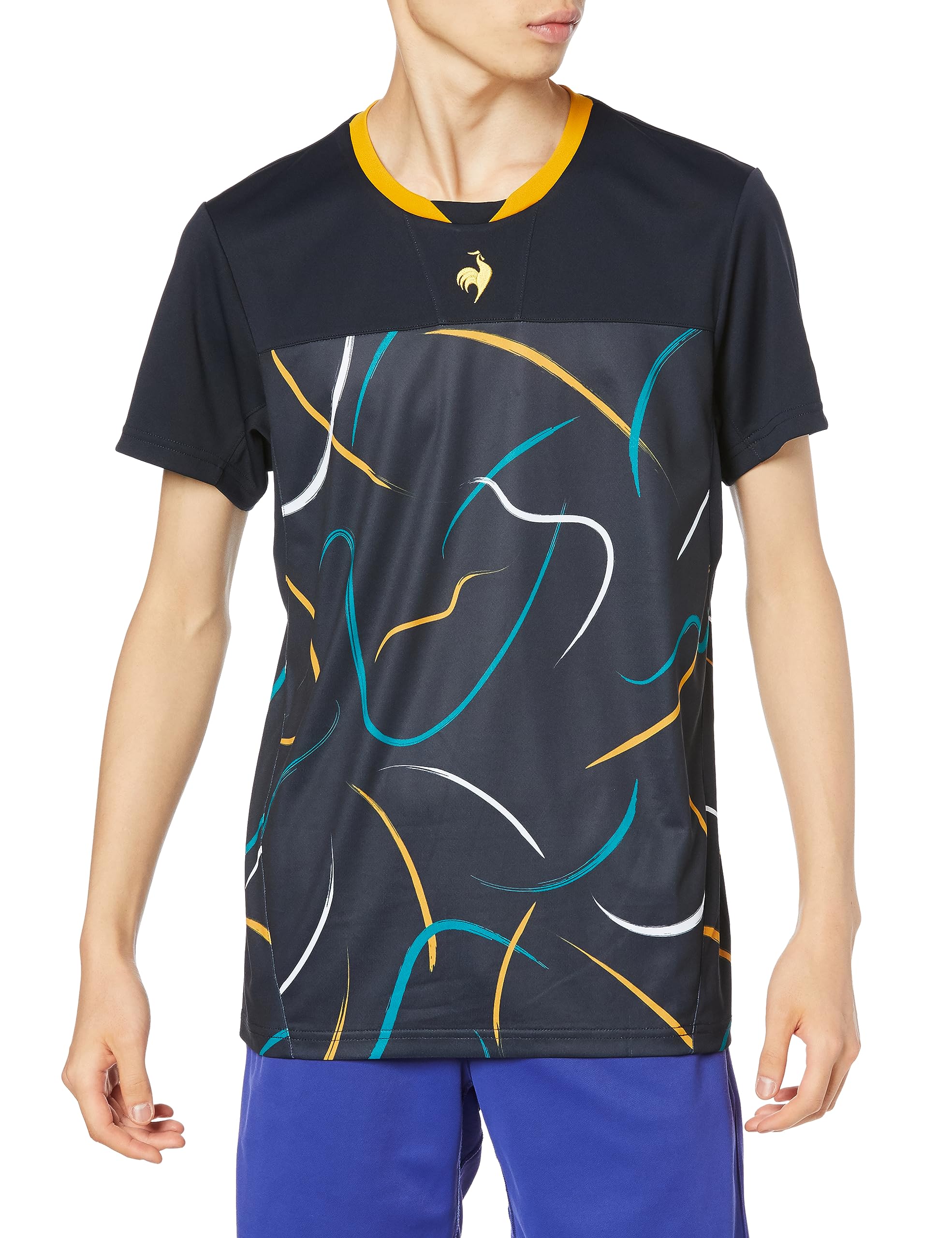 

Coq Футболка с коротким рукавом Игровая Защита от УФ-лучей JTA NV [Le Sportif] Рубашка, Футболка, Графическая, Теннис, (UPF50+), СОЛНЦЕЗАЩИТНЫЙ КРЕМ, Одобрено, Официальный, Матч, (QTMWJA01)