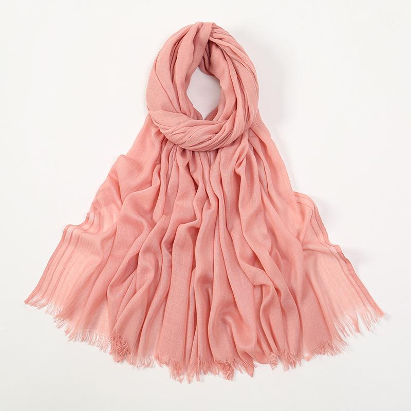 Large Size Cotton Feeling Scarf Women Plain Foulard Femme Luxury Hijab Long Bandana Evening Party Dress Shawls and Wraps