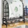 Floor-standing Double-Pole Clothes Drying Rack