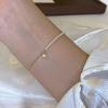 Retro Single Zircon Pearl Bracelet for Women Simple Handmade Beaded Elegant Birthday Gifts for Female