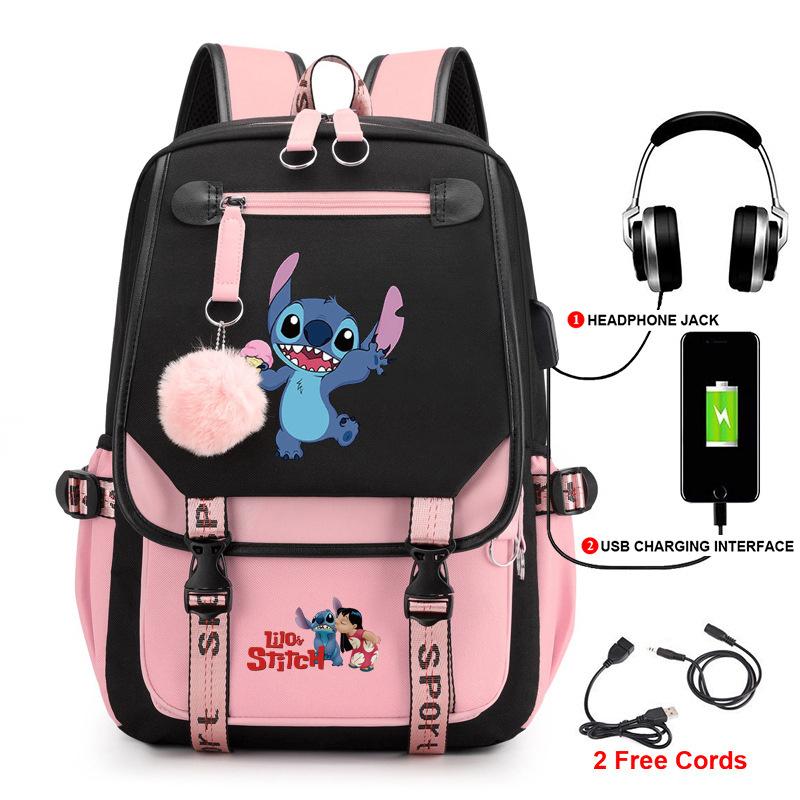 Backpack Student School Bag Fashion Backpack Usb Computer Bag Large Capacity Burden Reduction School Bag