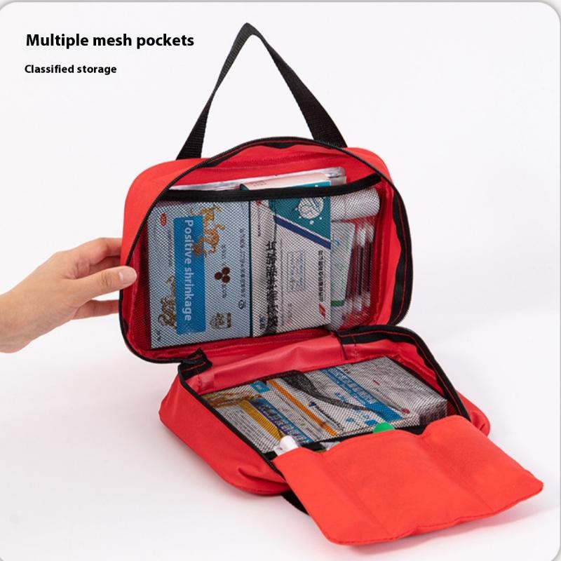 1 Piece Medicine Medical Storage Pouch Portable First Aid Kit Bags Camping Emergency Home Outdoor Travel Handle Bag Organizer