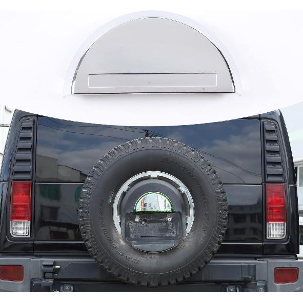 

License Plate Dome Top Cover fit for Hummer H2 2003-2009,Spare Tire Cover License Plate Top Decorative Car Accessories (Silver) срібний
