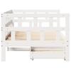 Daybed with Drawers White 80x200 Cm Pine Wood