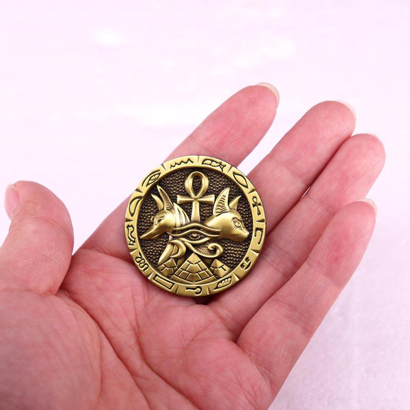 Vintage Anubis and Bastet Brooch