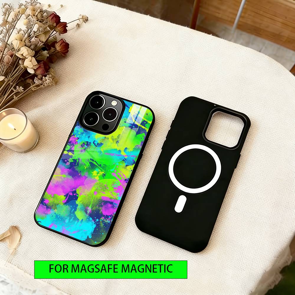 

Graffiti Art Phone Case For iPhone17,16,15,14,13,12,11 Plus,Pro Magnetic with Magsafe Wireless Charging iPhone15Plus