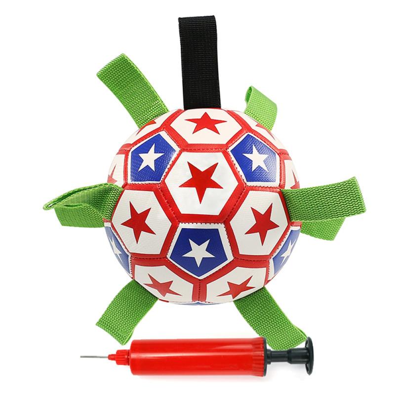 Pet Dog Football Toys Outdoor Multifunctional Interactive Training Toys Chew Toy With Rope Pet
