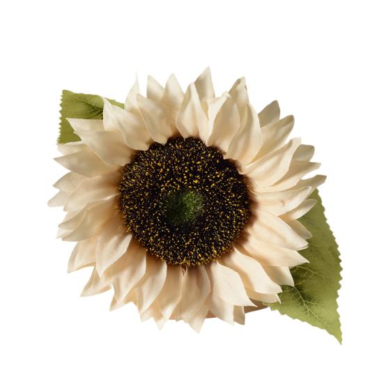 Artificial Sunflower Bouquet Realistic Long Stem Fake Silk Flower with Leaves Faux Floral Arrangement for Vase Wedding Table Home Spring Summer Decor