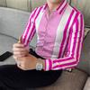 9-color Striped Men's Shirt Casual Breathable Plus Size Men's Clothing Sports Comfortable Fabric Long Sleeved Shirt Collar
