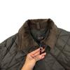 European and American Style Men's Autumn and Winter Thin Classic Quilted Jacket with Corduroy Lapel, American Casual Retro Cotton Jacket