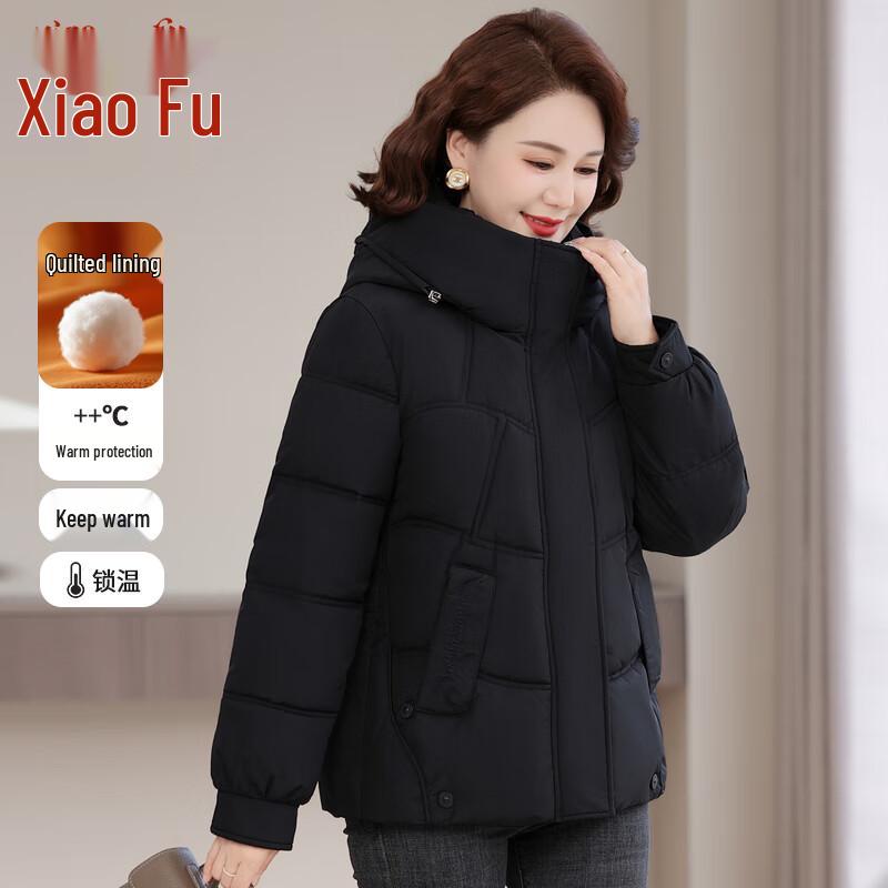 

Xiao Fu Women s Short Hooded Padded Winter Jacket 3XL