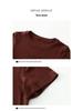 Xin Ge Burgundy Slimming Short-Sleeve High-Waist Women's T-shirt