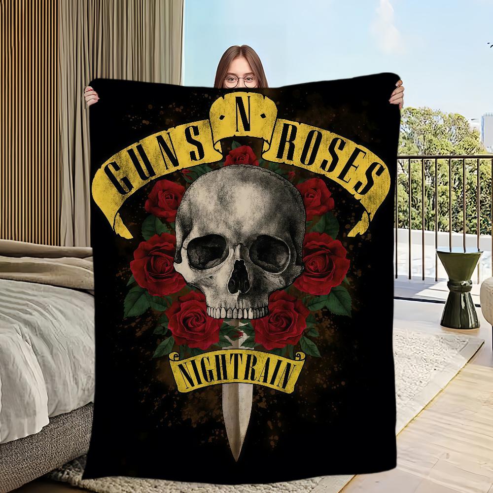 Rock Band G-GUNS N R-ROSES Blanket For Sofa Room Microfiber Bedding Blanket office Travel Gift Home