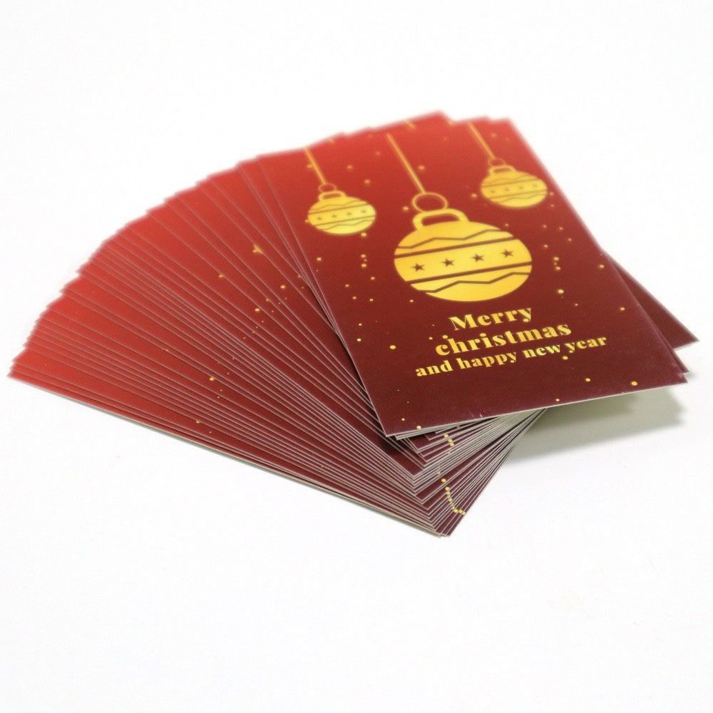 Decor Package Insert Message Note Cards Greeting Postcard Happy New Year Merry Christmas Card