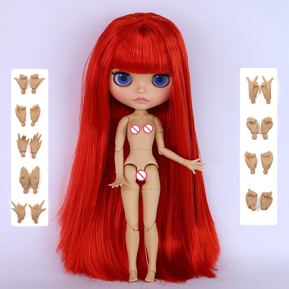 ICY DBS Blyth Doll 1/6 Joint 30cm Brown Skin Matte Face Toothed Mouth Girl Doll BJD Toy Gift