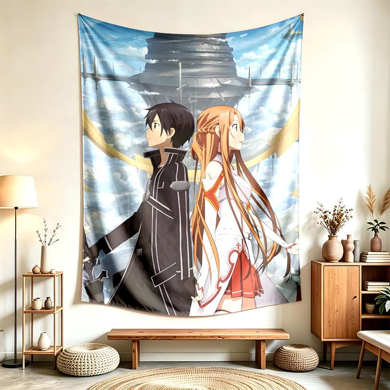Arte de espada en línea (1) Tapiz Adecuado Para Decorar Hogares Residencias Estudiantiles Y Dormitorios Suave Al Tacto Y Un Regalo Perfecto Para Amigos Y Familiares