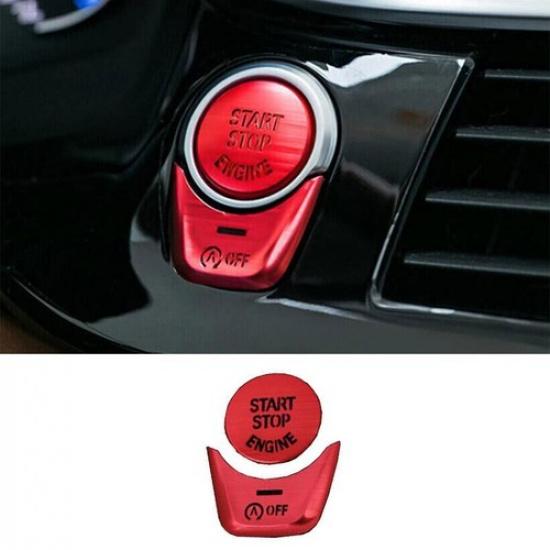For BMW 5 Series G30 Red Aluminum Cover Trim One-Click Startup Button 2018-