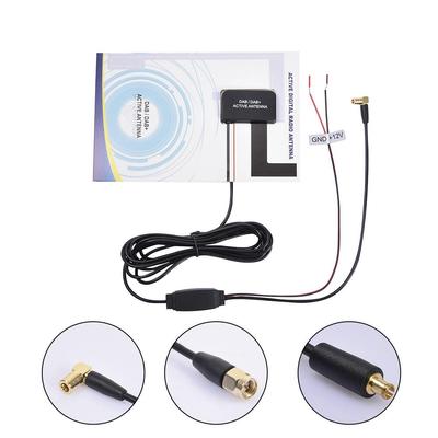 Nova Antena Patch de Rádio Digital DAB para Carro com Montagem em Vidro 12V Adesiva Transparente Antena Embutida Acessórios Automotivos Europeus