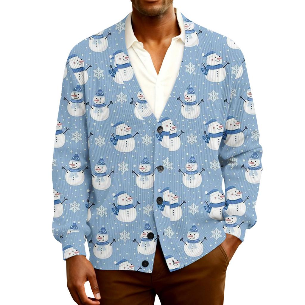 Men's Ribbed Knit Long-Sleeve Cardigan