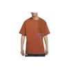 Jordan T Shirts Men's Brown Crew Neck Moderate Straight Fit DM3216-220