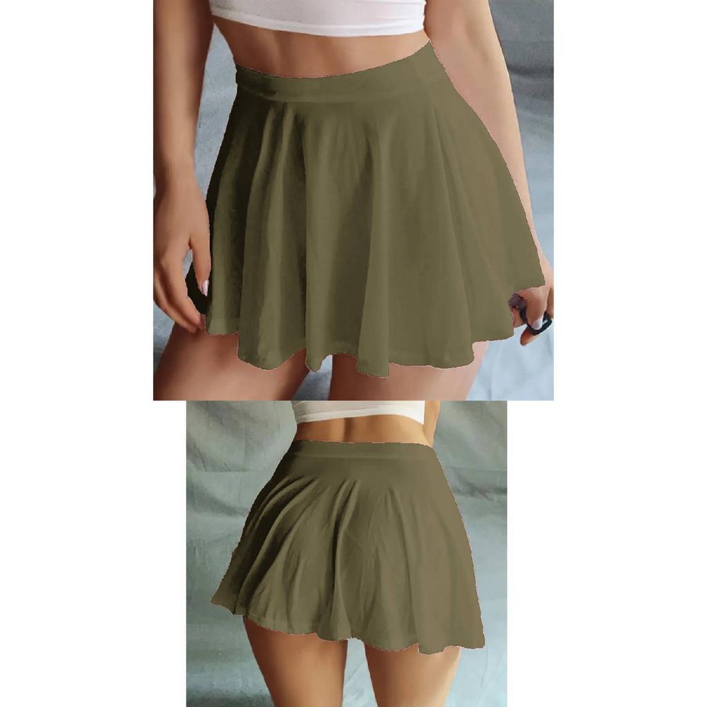 Rock mit elastischer Taille, Minirock, Lycra-Rock in A-Linie, Rock mit elastischer Taille, Flugrock