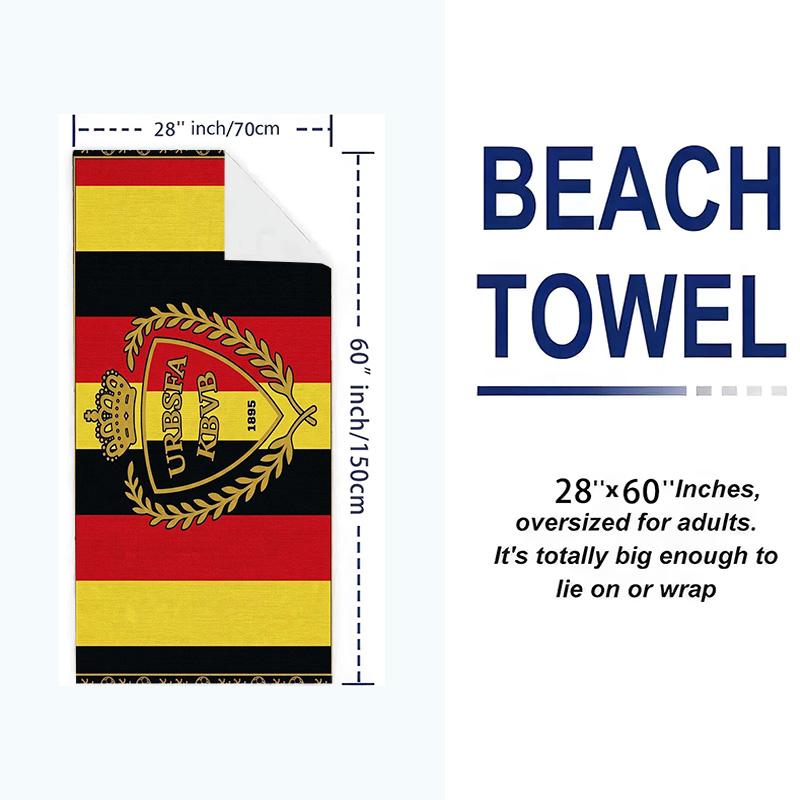 Belgica Print Beach Towel, Large Soft Quick Dry Towel for Beach Camping Swimming