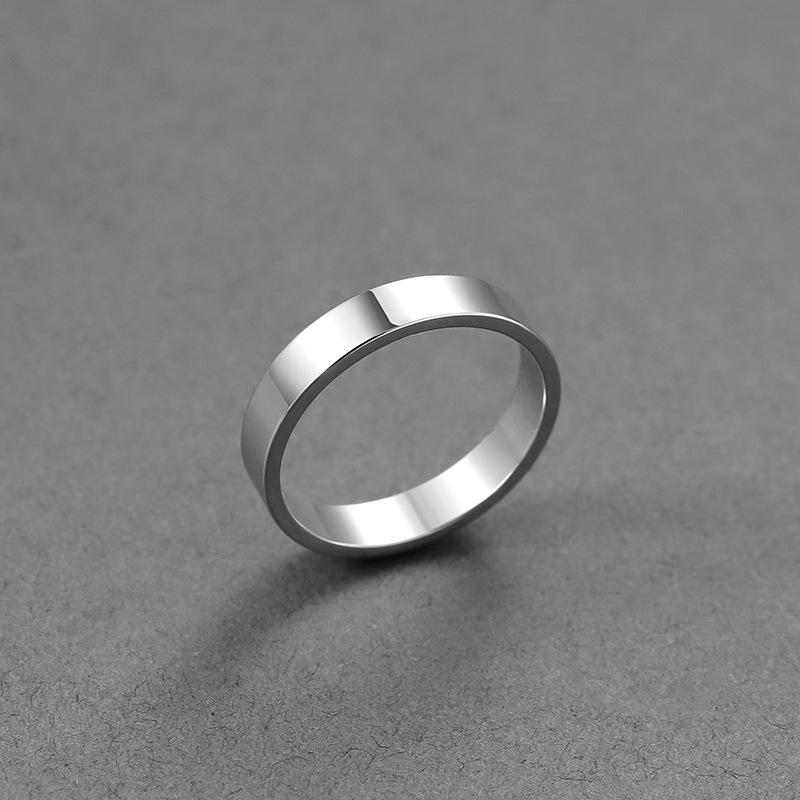 Ring - Men's Trendy Single Ring with Closed Mouth, Simple and Unique Plain Ring, Smooth Surface, Cool Style, Open Mouth, Men's Index Finger Ring