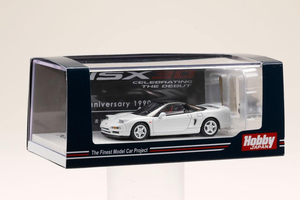 Hobby JAPAN Maßstab Honda NSX Type R 1992 mit Motordisplay Championship Fertigmodell 1/64 (NA1) Modell, Weiß, (HJ642006RAW)